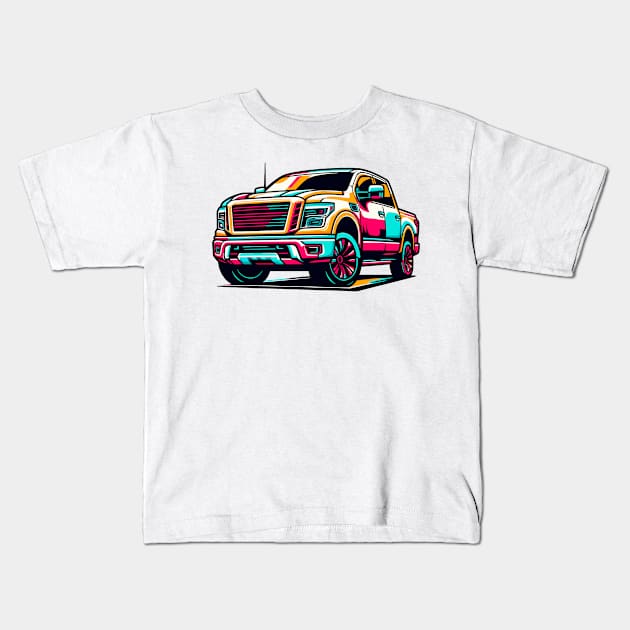 Nissan Titan Kids T-Shirt by Vehicles-Art